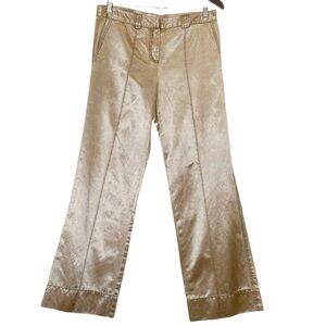Poleci Made in USA Shimmering Satin Pants Low Rise‎ Size 4 Y2K party Holiday